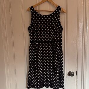 Kate Spade Black and White Polka Dot Midi Dress